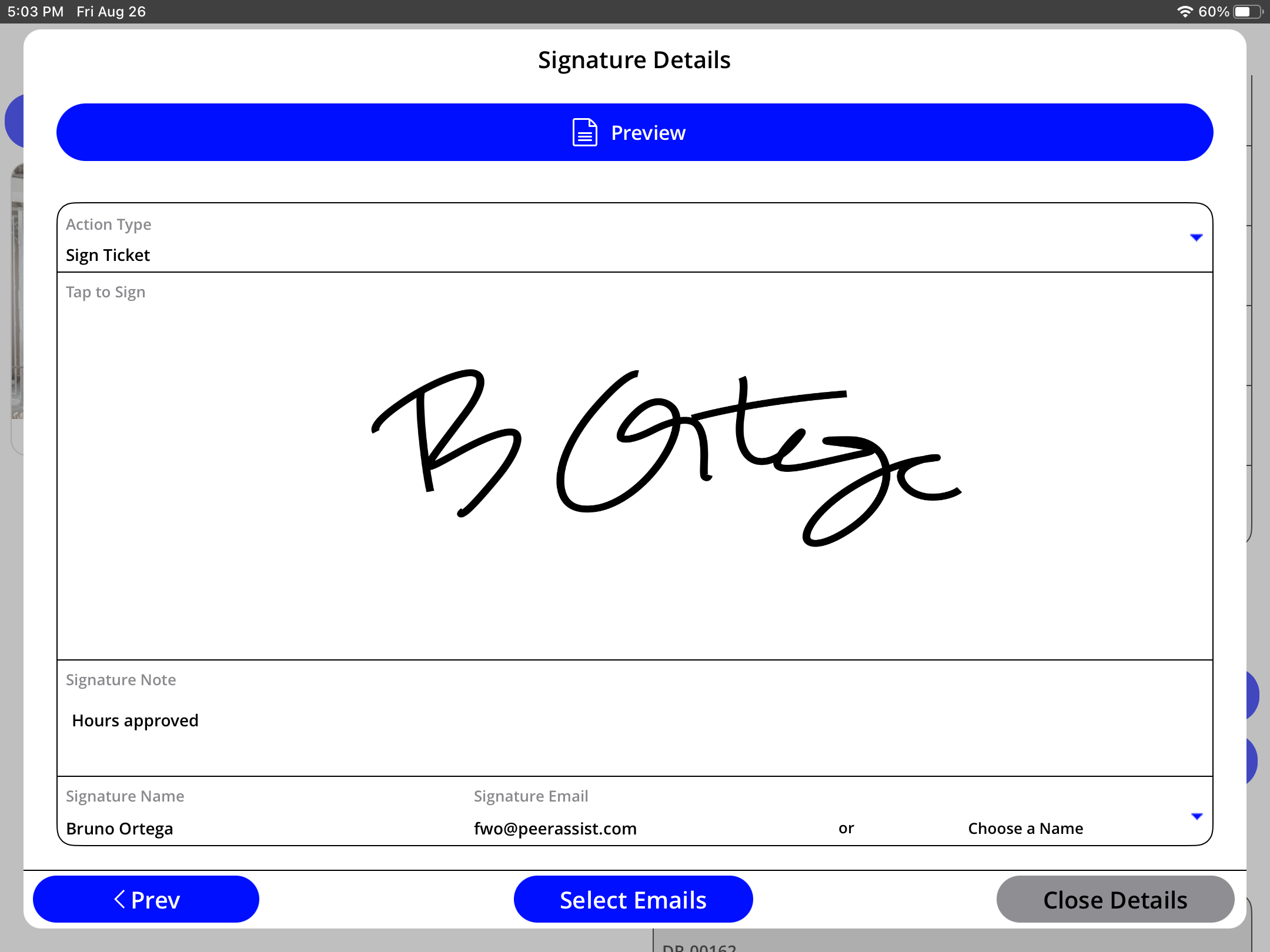 PM mobile signature