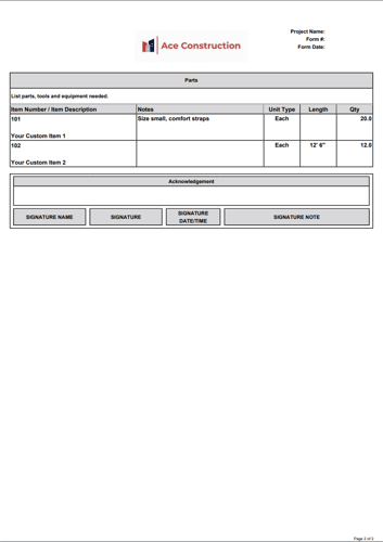 Service Tags with Photo Backup & eSignatures