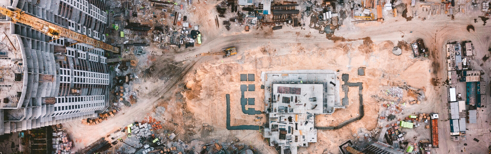 Aerial image of a construction