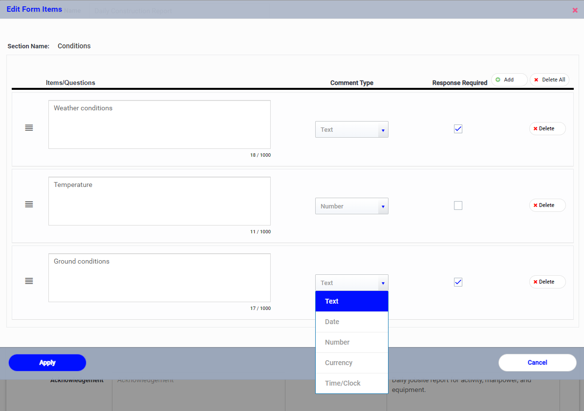 PeerAssist's Custom eForm Template Builder Interface